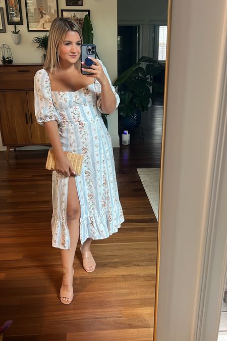 Wore my rehearsal dinner dress to our first anniversary dinner 🥰 runs true to size - I have size 2.

#LTKwedding