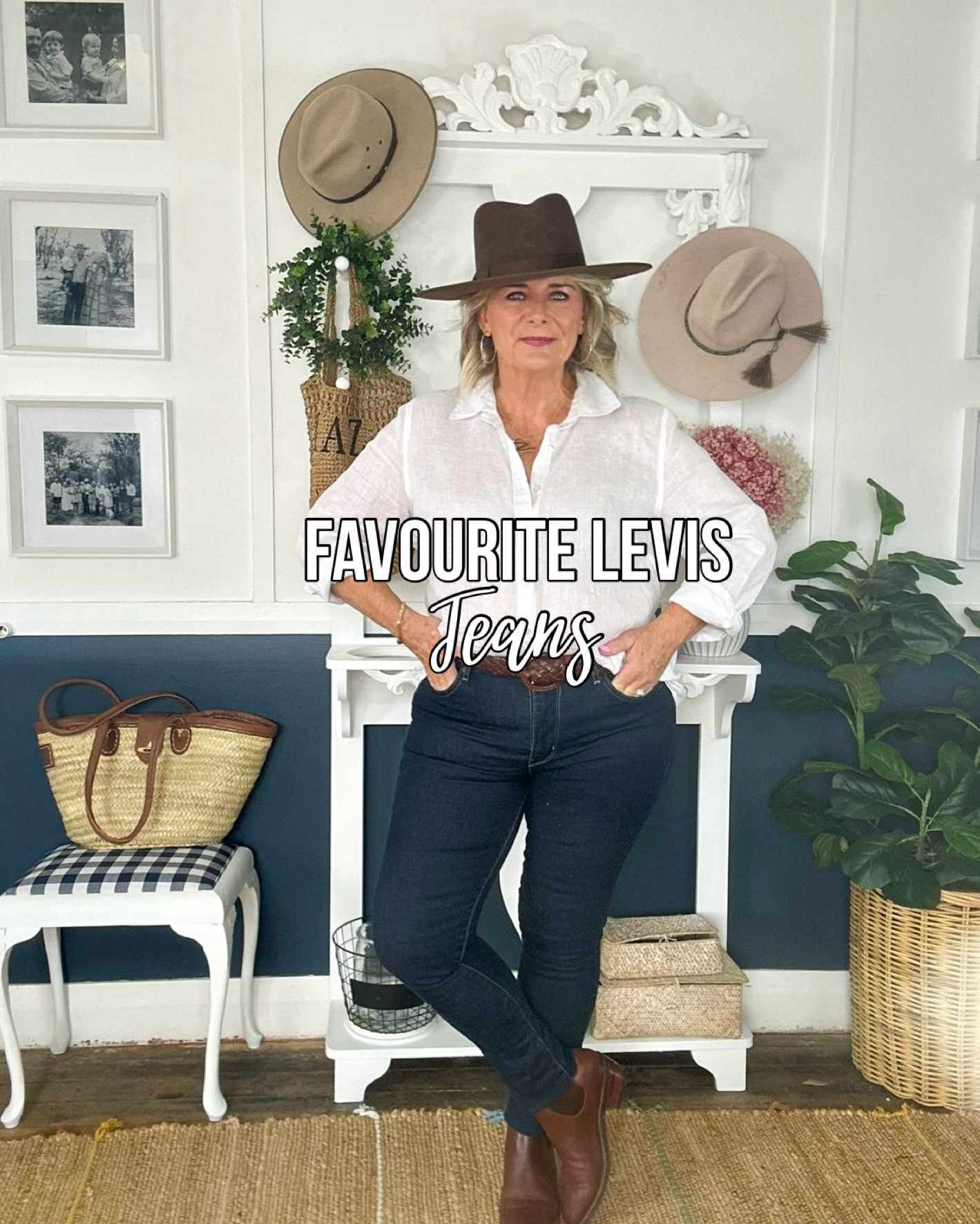 MY FAVOURITE LEVIS JEANS 

311 Shaping Skinny jeans. 
These would have to be my most worn jeans, they are comfortable stylish and go with so many outfit.

I’m wearing  size 32/30 and will add my measurements to help with sizing
Have also added one of my favourite hats to this post as well.

Waist 85cm
Hips 120cm
Height 5ft3

#LTKSeasonal #LTKaustralia #LTKmidsize