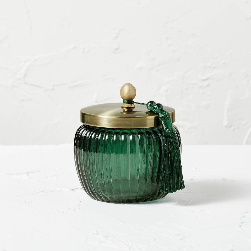 Round Canister With Tassel Green - Opalhouse™ designed with Jungalow™ | Target