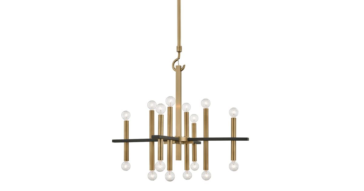 Mitzi H296816-AGB/BK Colette 16 Light 29" Wide | Build.com | Build.com, Inc.