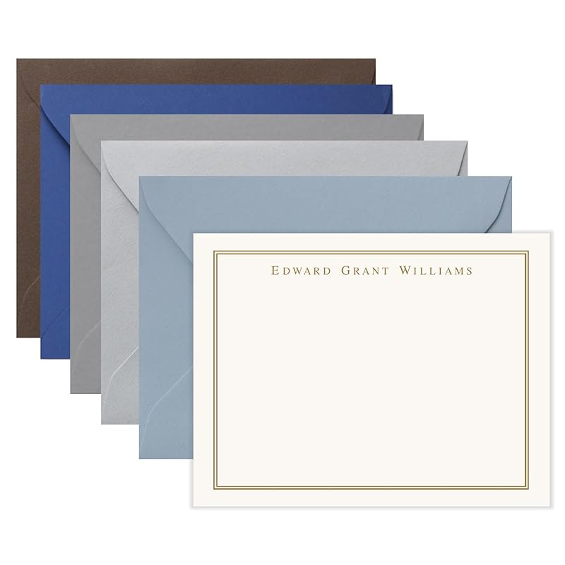 Co Personalized Mens Stationery Set, Professional Stationery Note Cards with Envelopes, Monogramm... | Amazon (US)