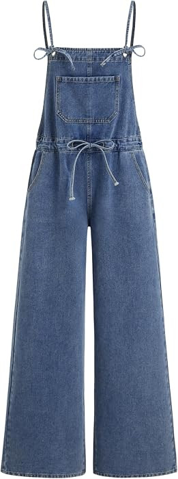CIDER Denim Overalls for Women Bowknot Overalls with Adjustable Straps | Amazon (US)