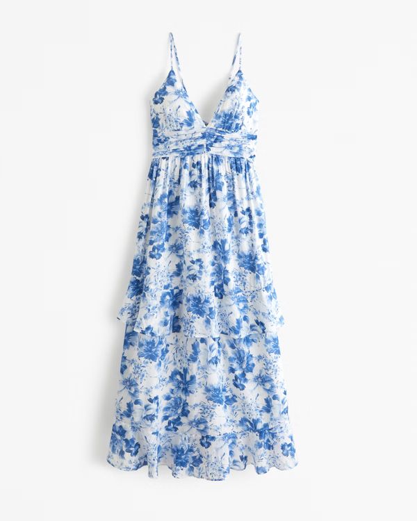 Tiered Ruffle Maxi Dress | Abercrombie & Fitch (US)
