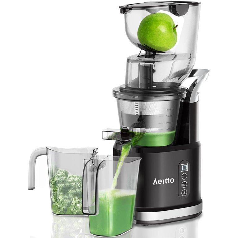 Aeitto® Juice Maker, Slow Masticating Juicer Machine, Cold Press Juicer with Big Wide 3.3-in Chu... | Walmart (US)