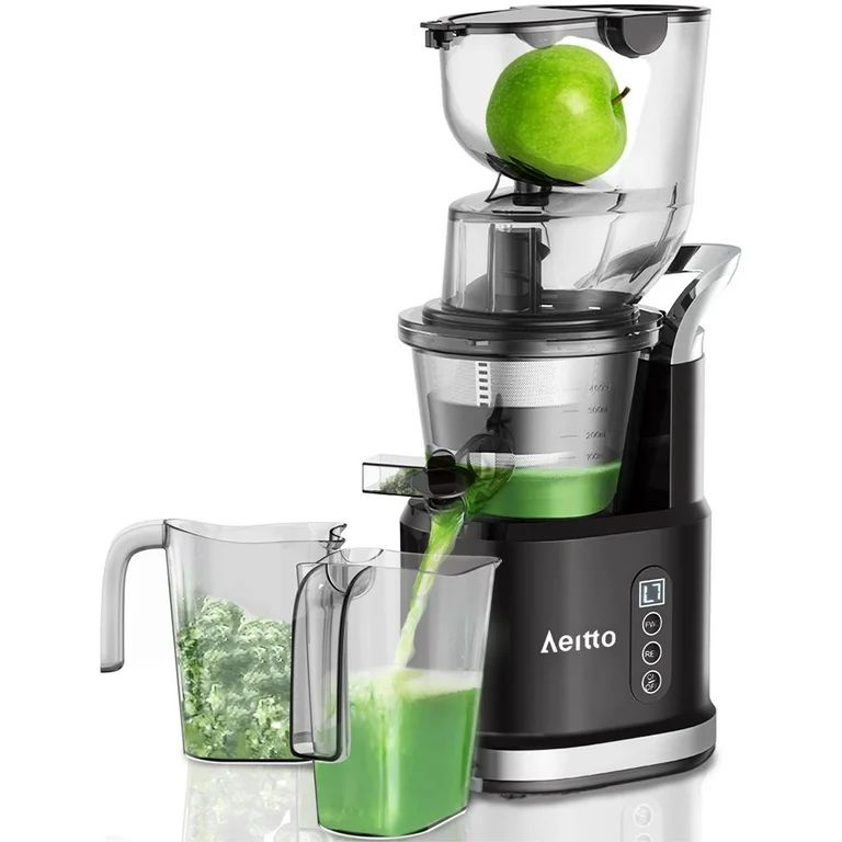 Aeitto® Juice Maker, Slow Masticating Juicer Machine, Cold Press Juicer with Big Wide 3.3-in Chu... | Walmart (US)