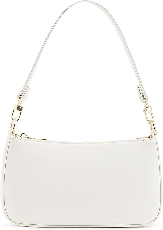 Shoulder Bag for Women Retro Vegan Leather Classic Clutch Tote HandBags Purses with Zipper Closur... | Amazon (US)