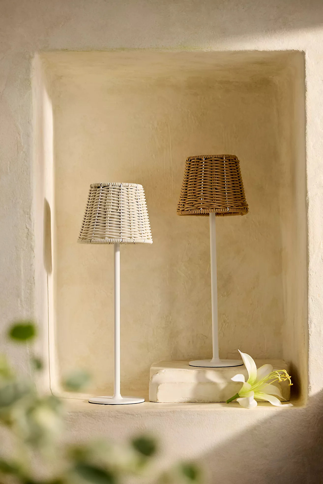 Wicker Solar Table Lamp | Anthropologie (US)