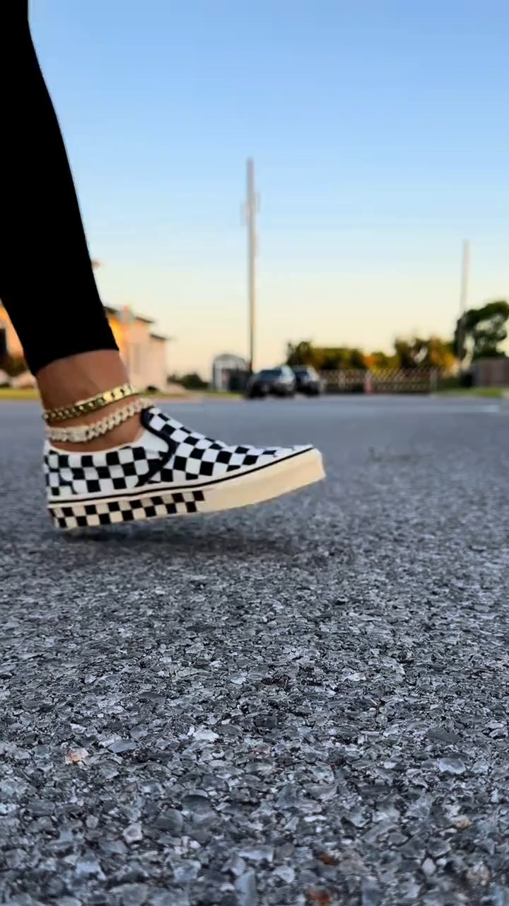 Checkered slip on vans 🖤 #vans #vansshoes #sliponvans #checkeredvans #ad 

 #LTKootd #LTKWorkwear #LTKTravel