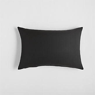 Sunbrella Canvas Black Outdoor 20"x13" Pillow + Reviews | Crate & Barrel | Crate & Barrel
