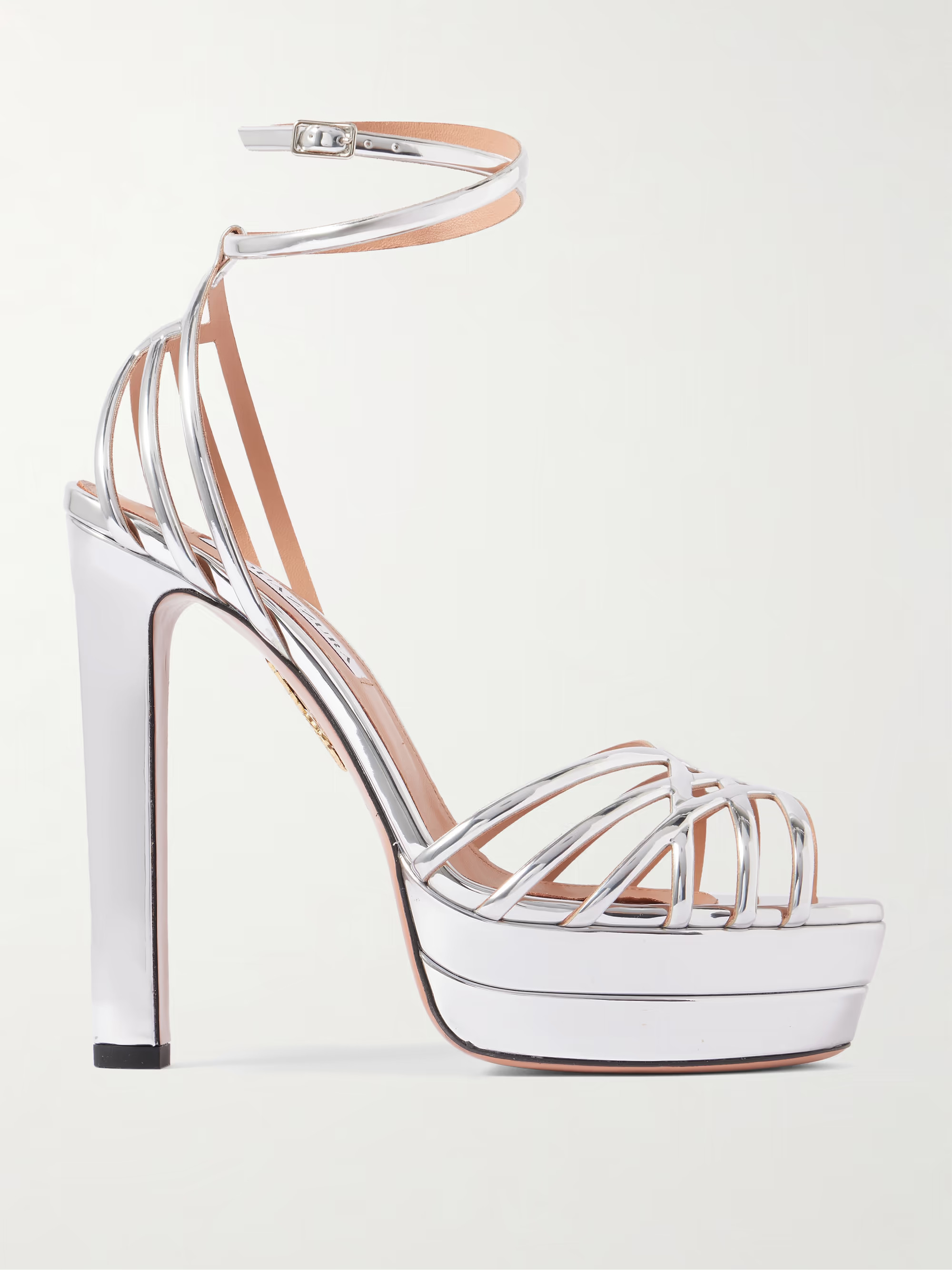 Wild Dream 105 metallic leather platform sandals | NET-A-PORTER (UK & EU)