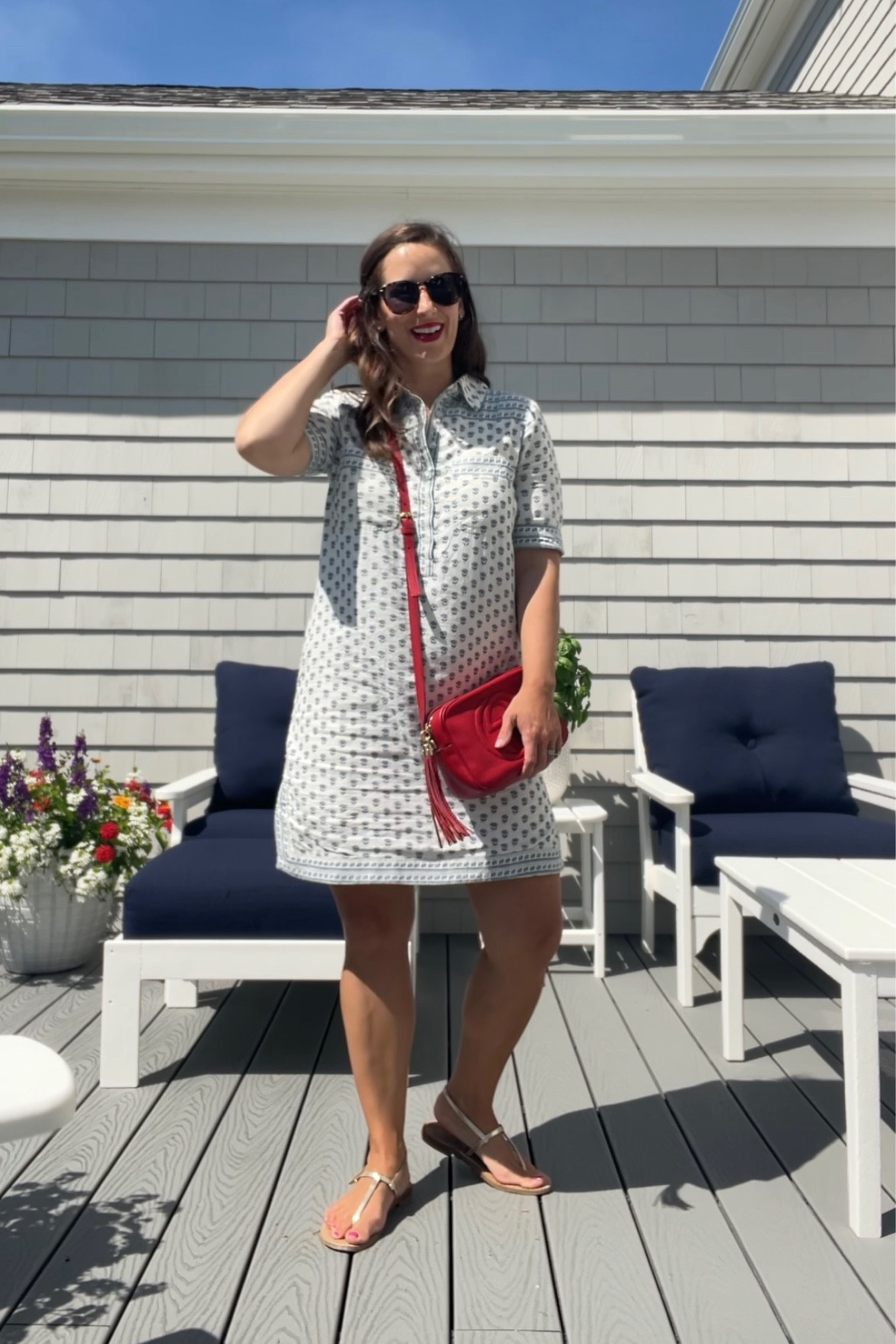 A few outfit checks from last week on the Cape! 🩵 Faherty dress 