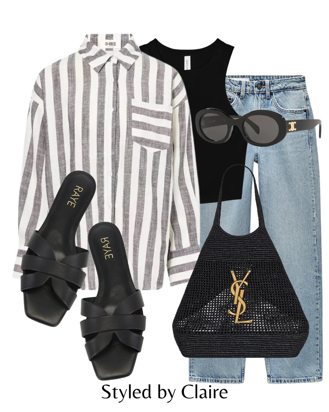 Black stripe shirt styling🖤
Tags: 4th reckless oversized top bottoms high waist straight leg jeans asos Zara crop top H&M raffia bag saint Laurent raye leather sandals revolve fashion summer inspo outfit ideas sale city break casual capsule wardrobe basics Barcelona style

#LTKstyletip #LTKsummer