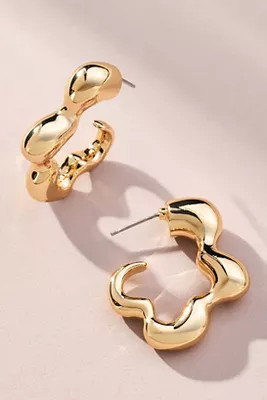Bubbled Oblong Hoop Earrings | Anthropologie (US)