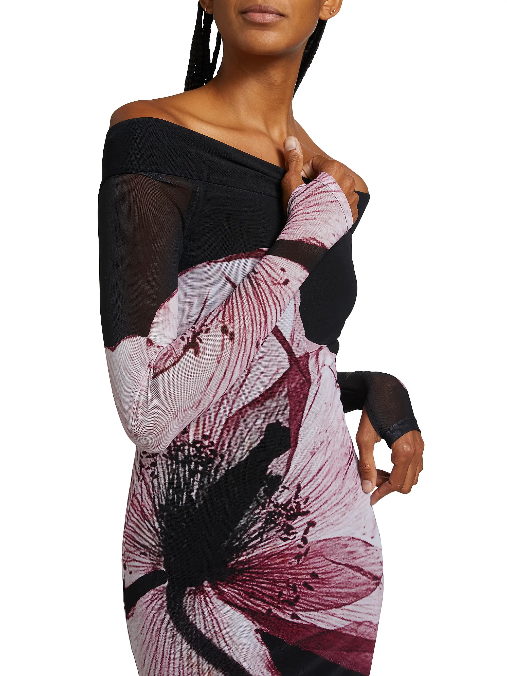 Alice + Olivia Dorinda Off-The-Shoulder Minidress | Saks Fifth Avenue | Saks Fifth Avenue