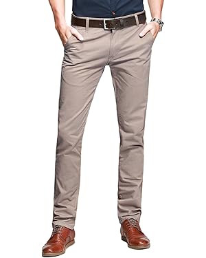 Match Mens Slim Tapered Flat Front Casual Pants | Amazon (US)