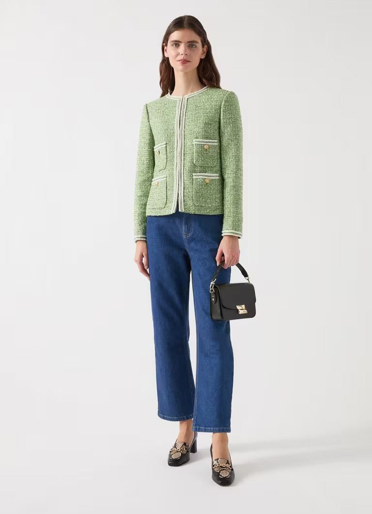 Charlie Treetop Green & Birch Tweed And Trim Jacket | L.K. Bennett (UK)