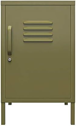REALROOMS Shadwick Metal Locker End Table with 2 Shelves, Olive Green | Amazon (US)