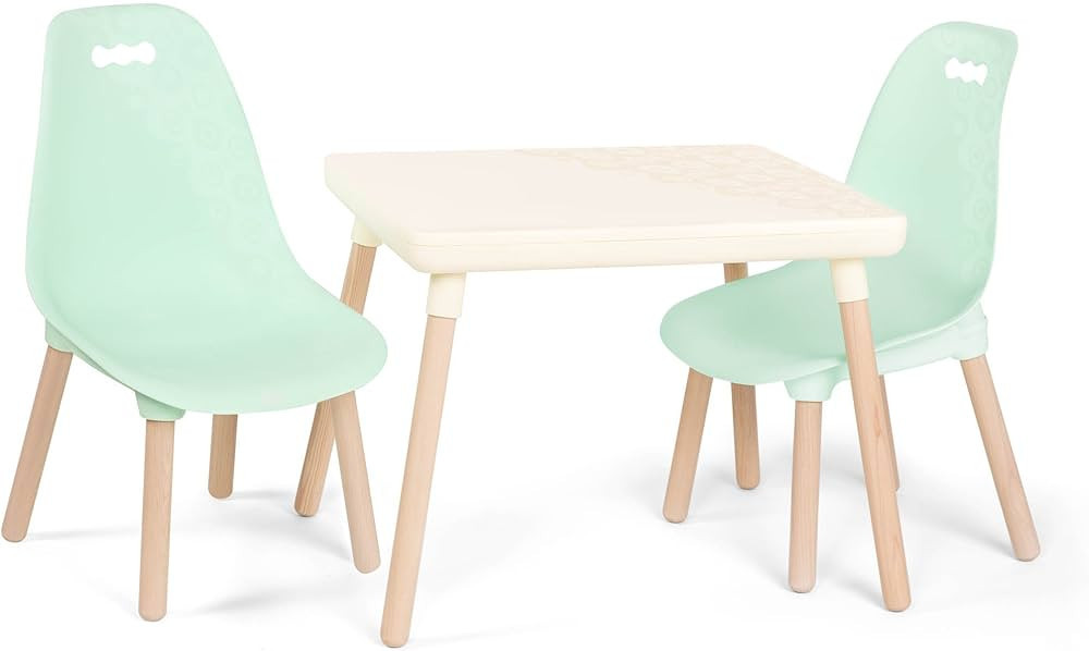 B. toys- B. spaces- Table and Chair Set- Furniture For Toddlers- 1 Craft Table & 2 Chairs- Natura... | Amazon (US)