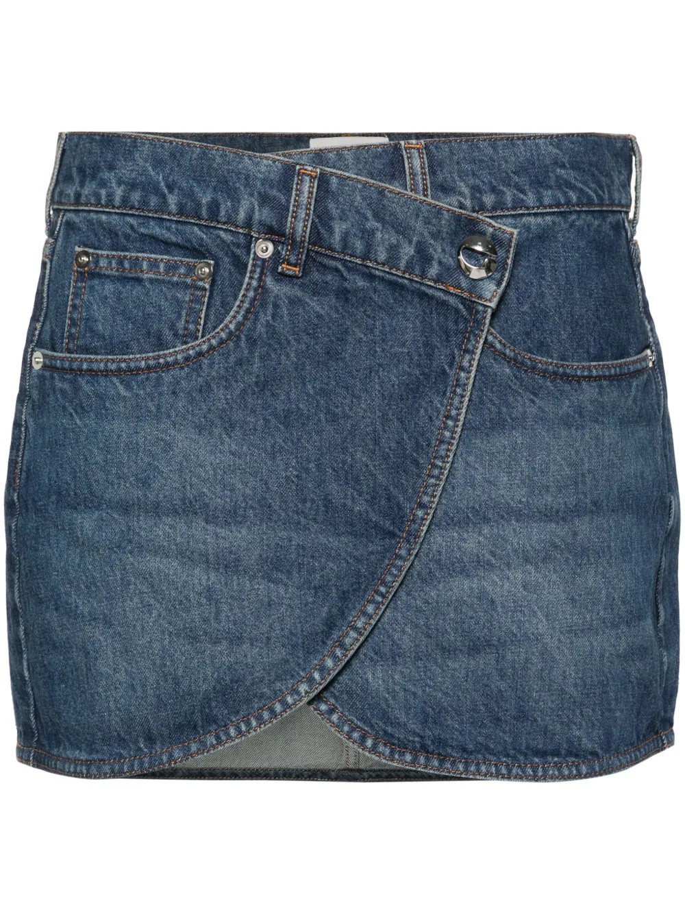 Coperni logo-patch Denim Mini Skirt | Blue | FARFETCH ID | Farfetch Global