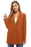 Alexander + David Women's Loose Blazer Jacket Suit, Oversized and Loose Fit Work Blazer with Double  | Amazon (US)