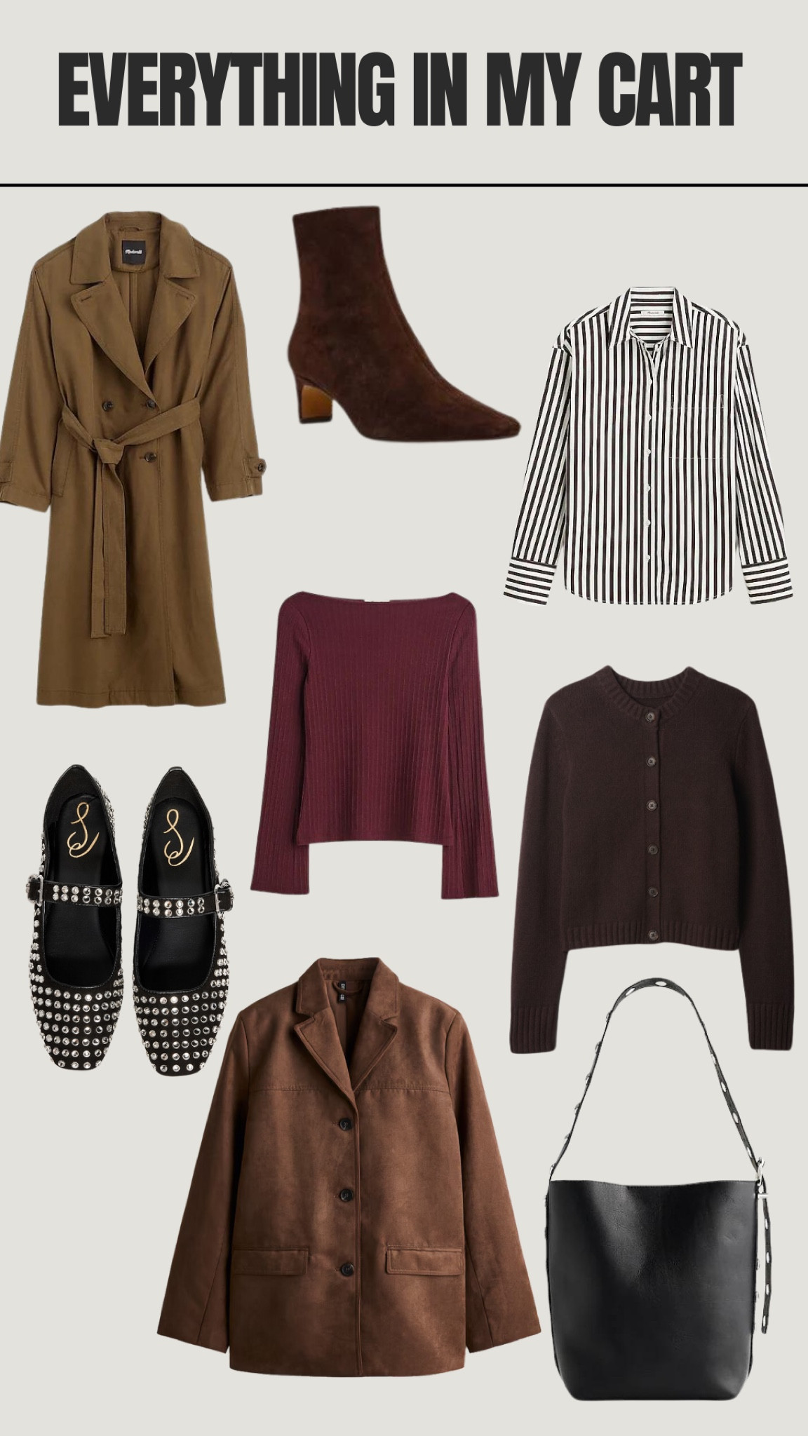 Everything currently in my shopping cart. Again, there is a theme going on here. Those boots are my number one item, but currently sold out in my size, huge bummer! 

#LTKShoeCrush #LTKxMadewell #LTKMidsize