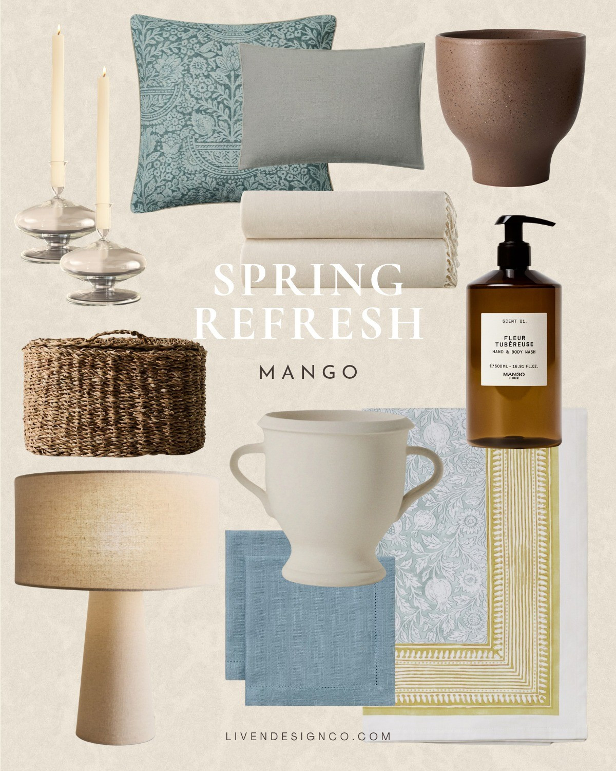 Mango Home decor. Throw pillows. Woven lidded basket. Table linens. Glass candle holders 

#LTKSeasonal #LTKHome #LTKSaleAlert