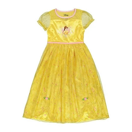 Disney Girls Princess Fantasy Gown Nightgown BELLE SHINES 3 4T | Walmart (US)
