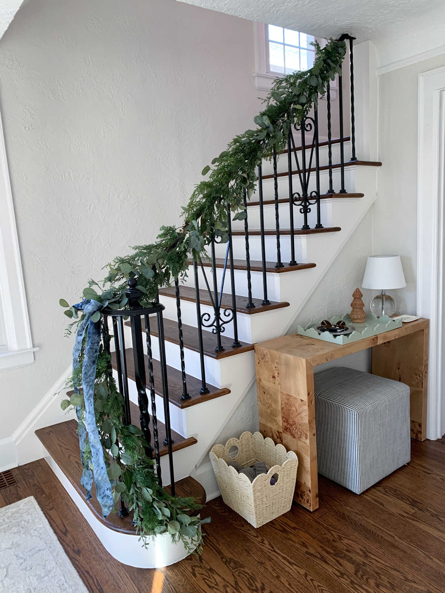 Added this pretty garland to my staircase this year!