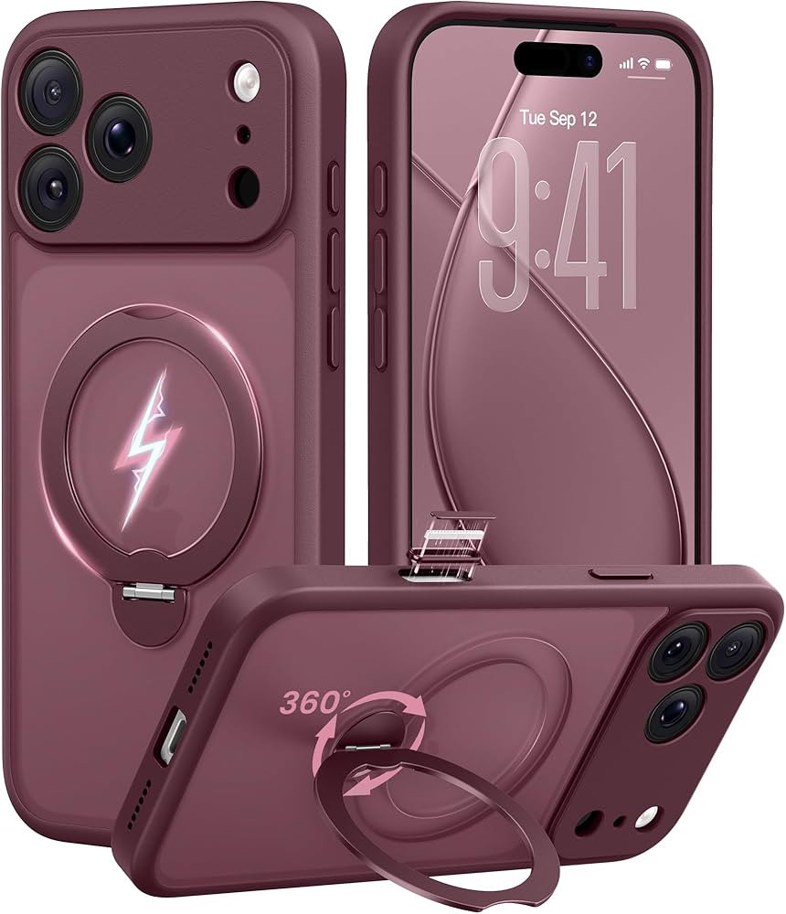 GolbinBox 360° Spin Magnetic Stand for iPhone 17 Pro Max Case, [Compatible with MagSafe] [Full C... | Amazon (US)