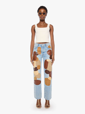The Patched Dialed Back Rambler Sneak - Out Of This Galaxy | Mother Denim