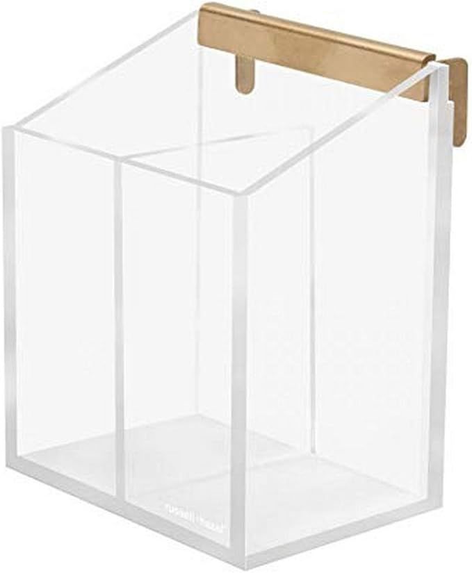 russell+hazel Acrylic Wall Pencil Bloc, Clear with Gold-Tone Hardware, 4.175” x 3.5” x 5.125... | Amazon (US)