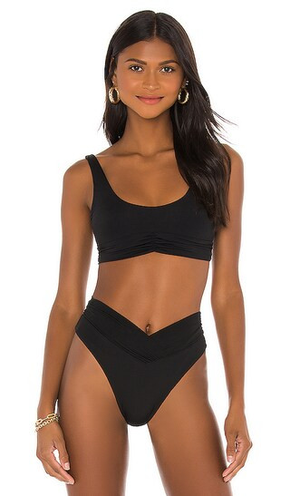Pico Bikini Top in Black | Revolve Clothing (Global)