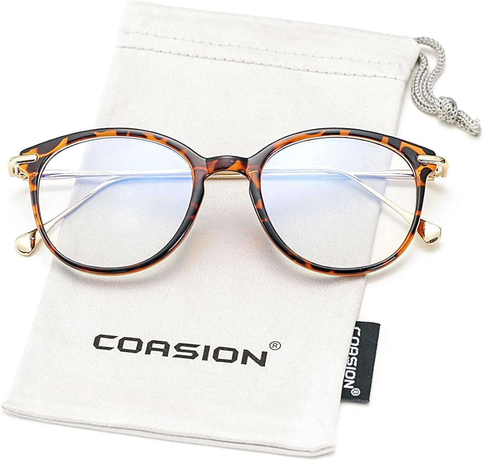COASION Blue Light Blocking Glasses for Women Vintage Round Anti Blue Ray Computer Game Eyeglasse... | Amazon (US)
