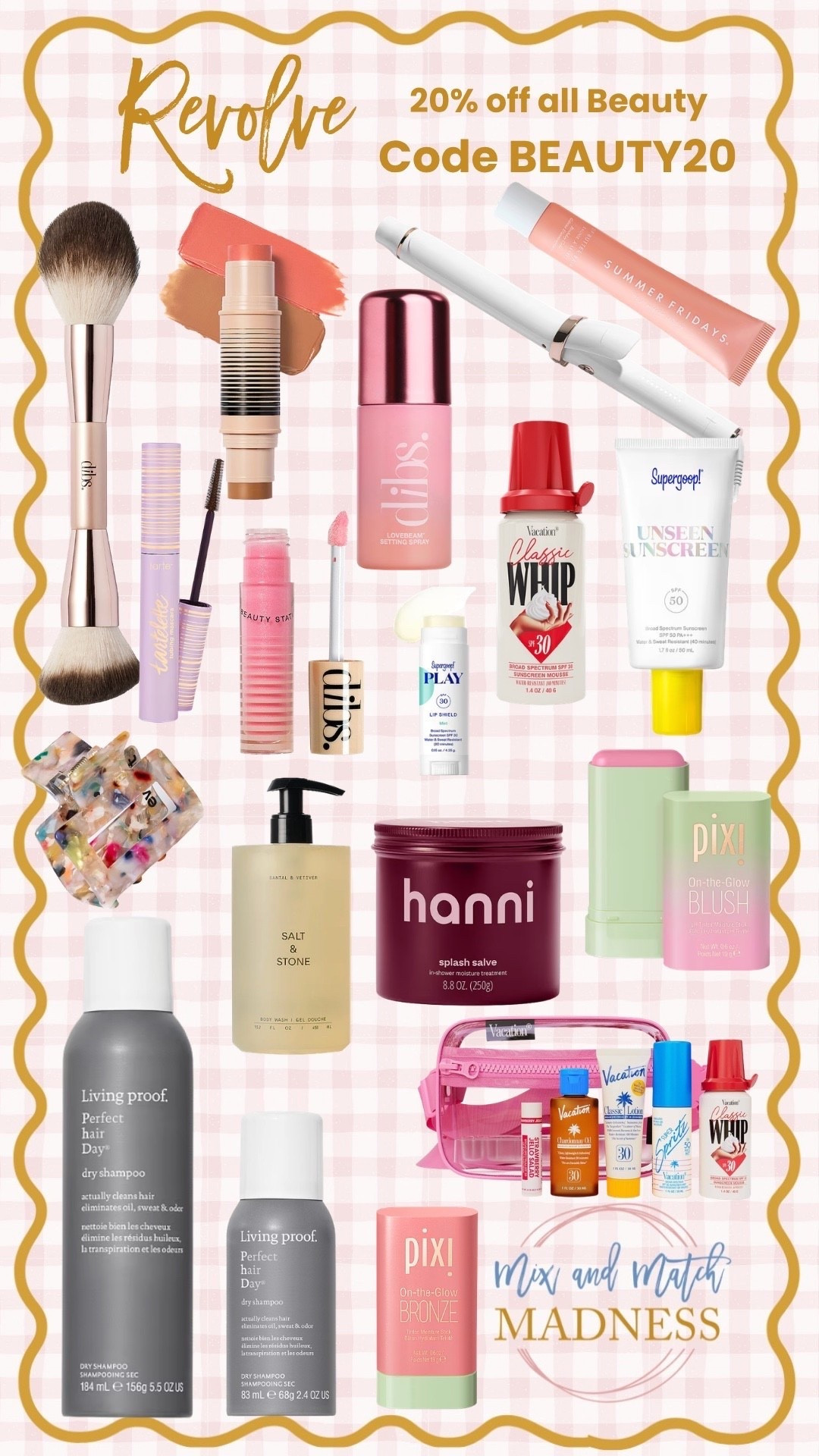 20% off beauty at Revolve with Code BEAUTY20 
8/19-8/22
All my tried & true products. Great time to stock up on sunscreen & travel products!

#LTKdayinmylife #LTKselfcare #LTKSaleAlert