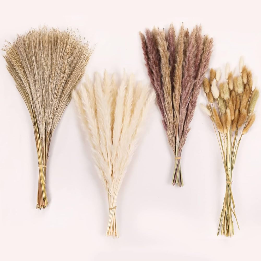 Dried Pampas Grass, 110 PCS Pampas Grass Fall Decor Dried Flowers Bouquet for Wedding Boho Flower... | Amazon (US)