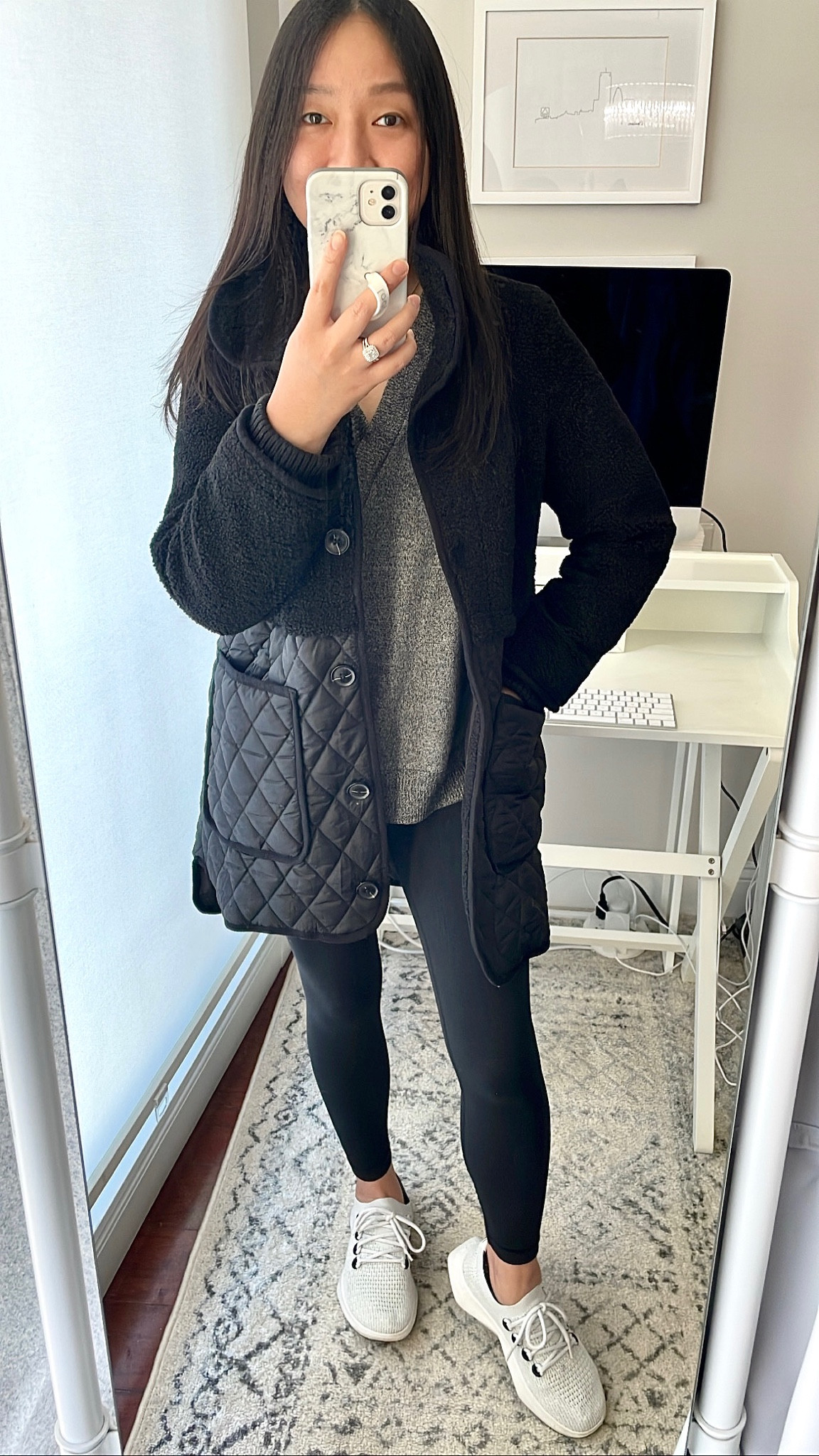 I took this thick warm sherpa jacket in XXS petite which fits like XS petite. It runs larger so size down. Measurements from XXS petite: 14.5" shoulders, 23" sleeves, 38" chest, 36" waist, 42" along the bottom hem, 30.5" long in front and 32" long in the back.

I'm 5' 2.5" and 115 pounds.

LOFT outerwear

#LTKSeasonal #LTKsalealert #LTKGiftGuide