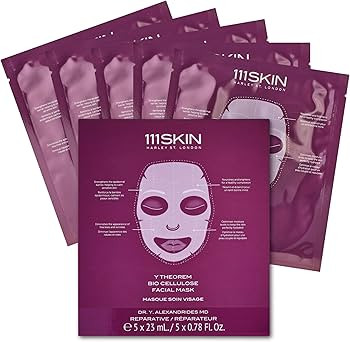 111SKIN Y Theorem Bio Cellulose Facial Mask for All Skin Types, Hydrating Face Mask with NAC Y2, ... | Amazon (US)