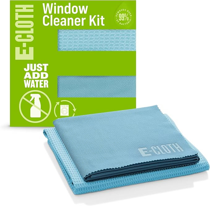 E-Cloth Window Cleaner Kit - Window and Glass Cleaning Cloth, Streak-free Windows with just Water... | Amazon (US)
