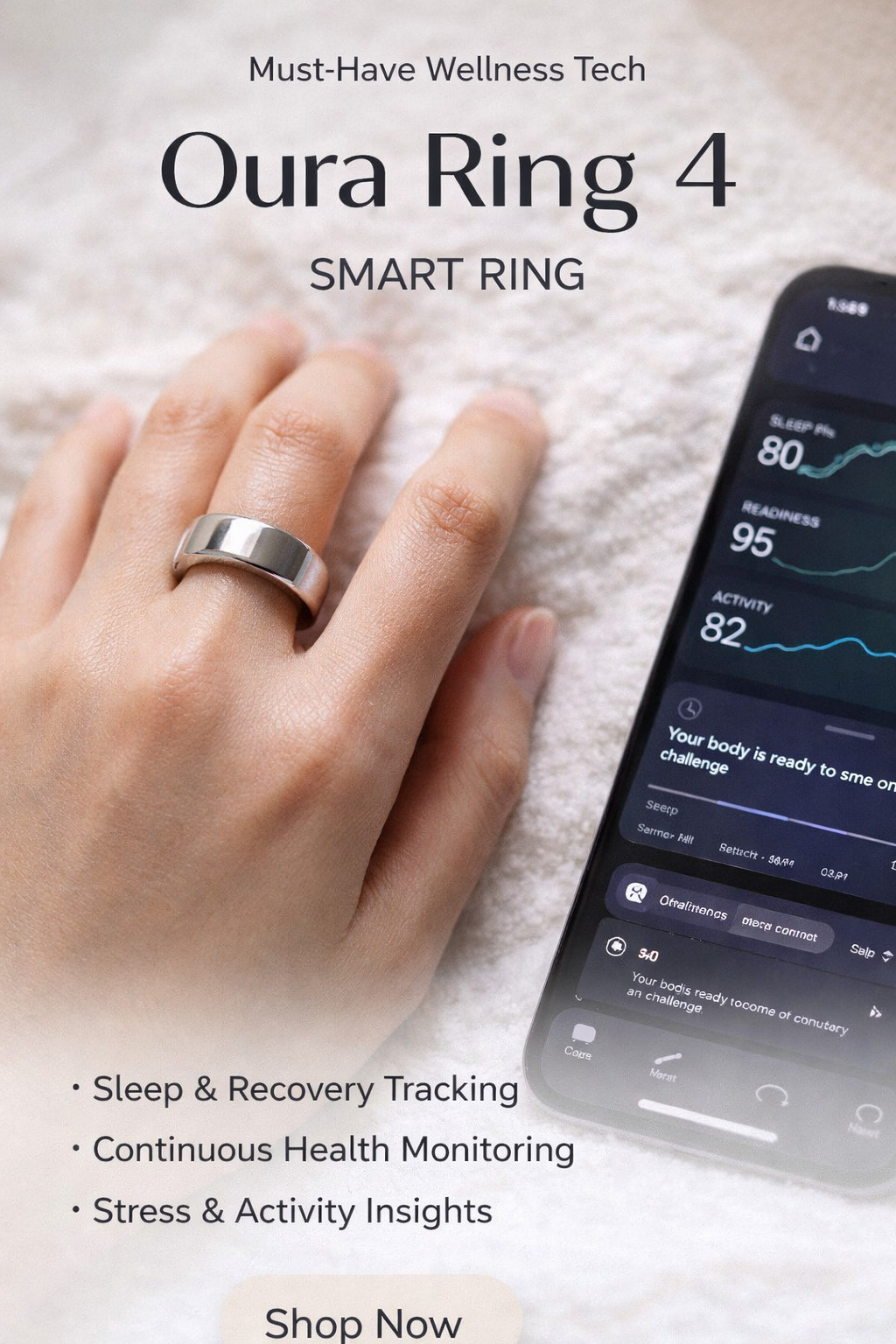 Elevate your wellness routine with the Oura Ring 4 — the ultimate smart ring for tracking sleep, recovery, and activity. With its sleek design and cutting-edge technology, it offers continuous health monitoring to optimize your daily performance. Whether you're an athlete or focused on overall health, Oura Ring gives you the insights you need to improve your well-being. Shop now and discover the future of health tracking.
Shop the Oura Ring 4 today! 🤍💪#OuraRing4
#SmartRing
#WellnessTech
#SleepTracking
#RecoveryTracking
#HealthTech
#ContinuousHealthMonitoring
#FitnessTracker
#OuraRing
#TechForWellness
#SmartHealth
#SleepOptimization
#FitnessGoals
#ShopNow 

 #LTKValentine #LTKfitnessgoals #LTKselfcare
