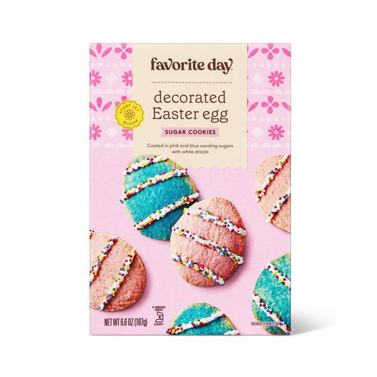 Striped Easter Egg Cookies - 6.6oz - Favorite Day™ | Target