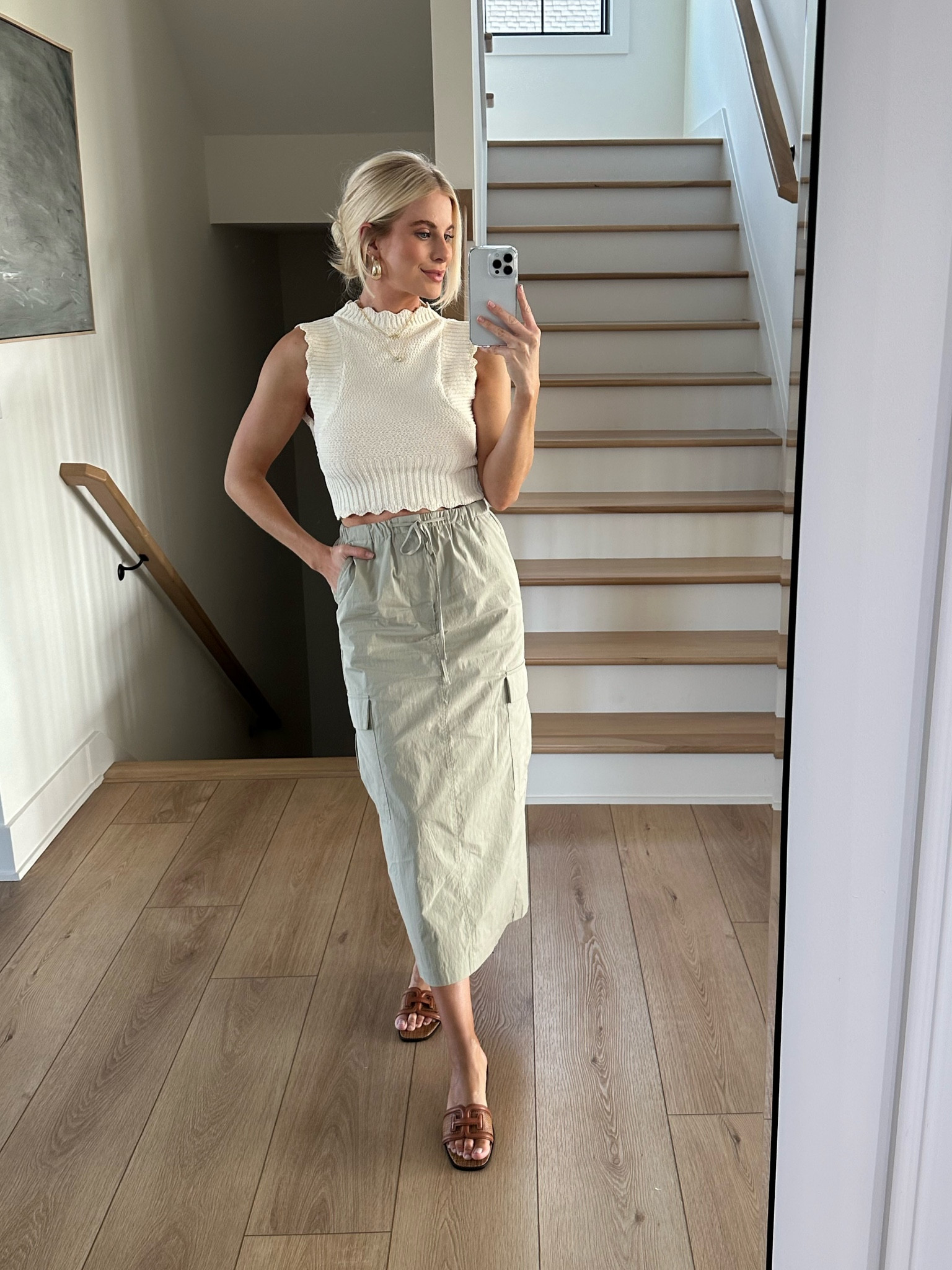 Mango Sale happening now! Get 30% off your purchase of $200+ this weekend with code EXTRA30. Wearing size small in top, 4 in skirt, shoes tts! #kathleenpost #summerlook #mdwsale