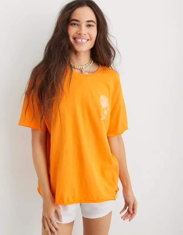 Aerie Graphic Oversized Boyfriend T-Shirt | American Eagle Outfitters (US & CA)