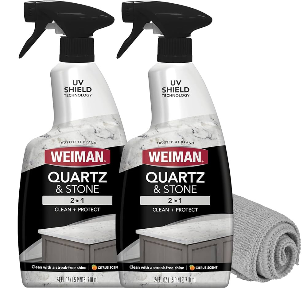Weiman Quartz Countertop Cleaner and Polish - Clean and Shine Your Countertops Islands and Stone ... | Amazon (US)