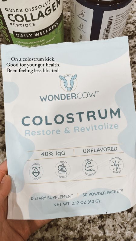 Colostrum supplement. All natural ingredients. Know what you’re taking in for your body. #colostrum #guthealth #amazon #wondercow