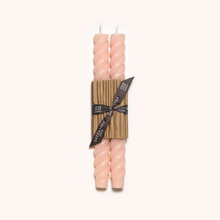 10"" Rope Tapers (pair) Blush Candles | Minted