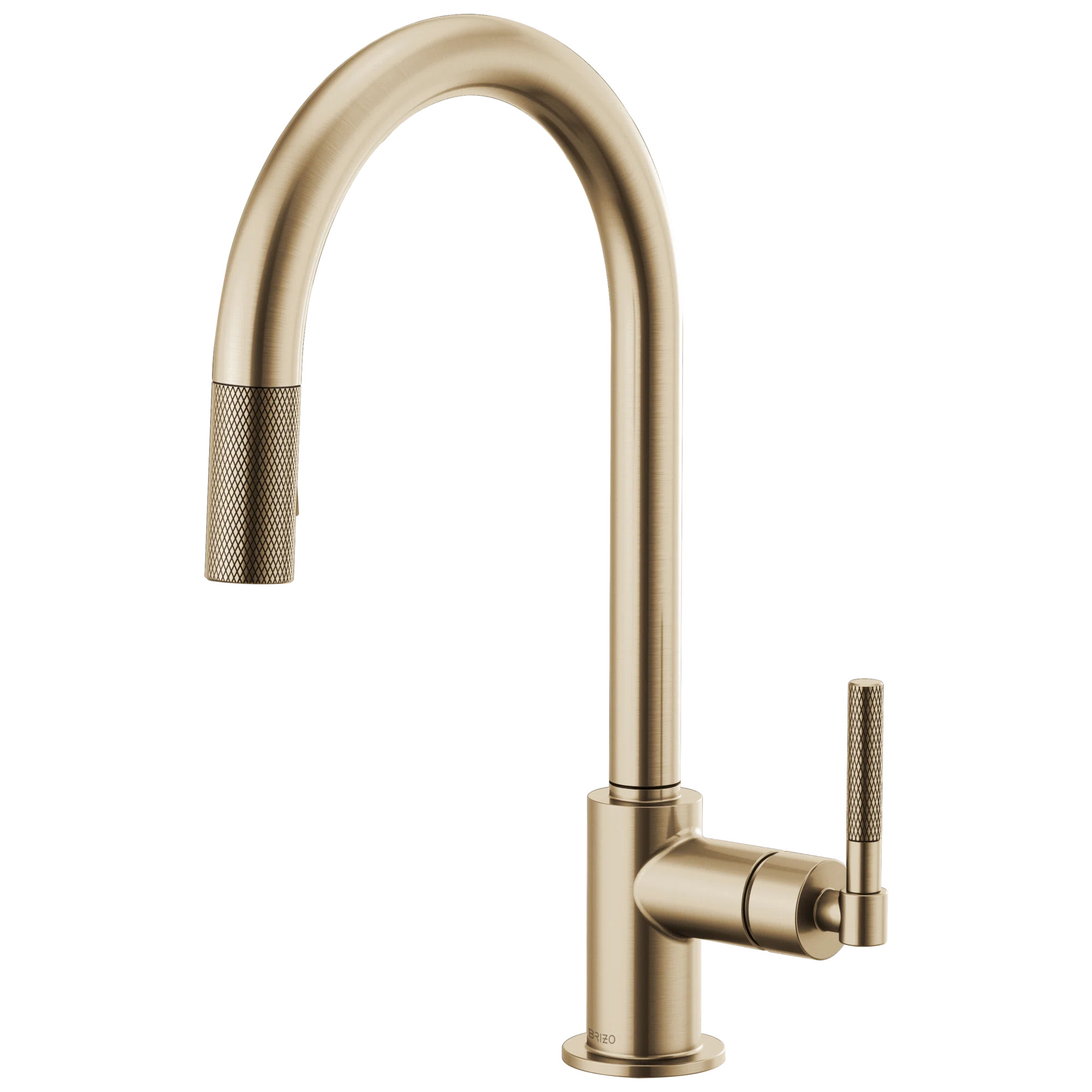 BrizoLitze® Pull-Down Faucet with Arc Spout and Knurled Handle | Perigold