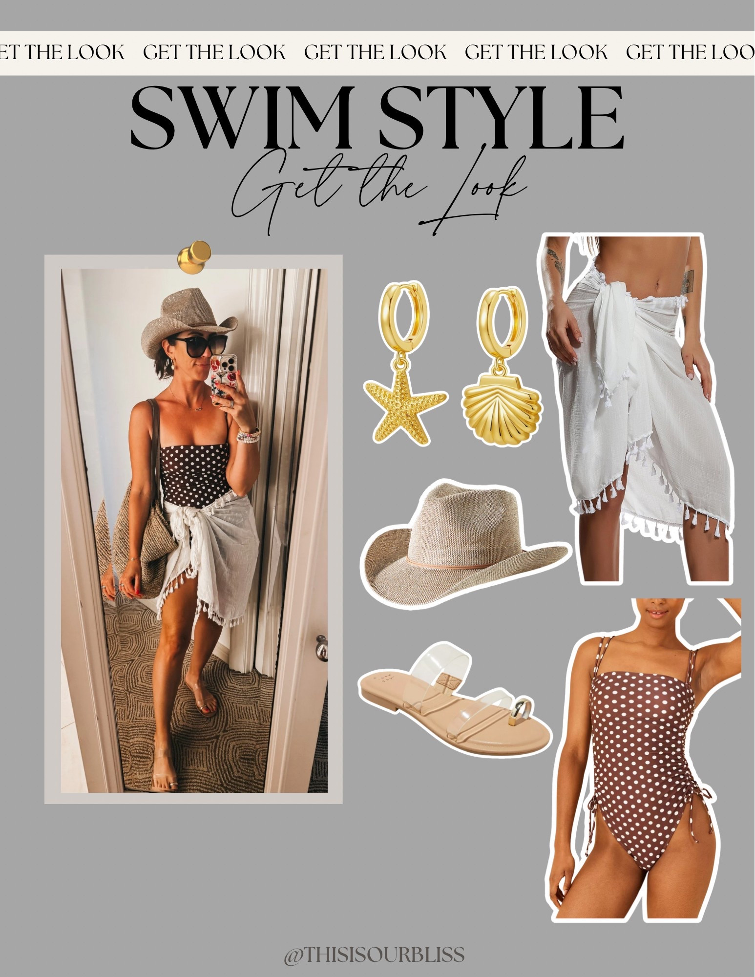 Get the look from my trip to Maui! I loved this adorable polka dot swimsuit - size medium // these fringe sarongs are so great to throw on at the beach or to chase kids around! I have black & white!

- And this glitter cowgirl hat is so sparkly in the sun ✨☀️

#LTKTravel #LTKSwim #LTKStyleTip