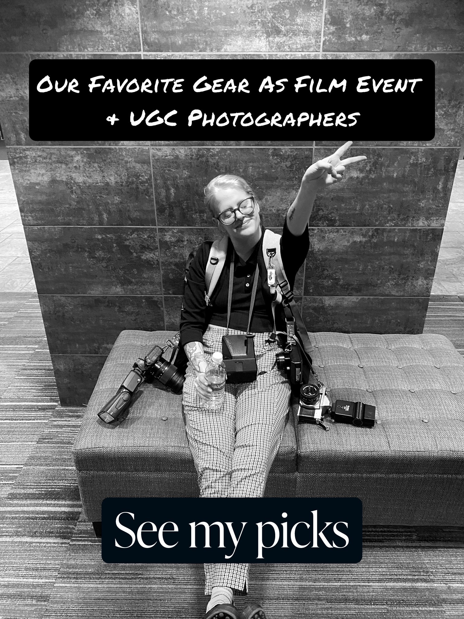 A blazer, dress pant, fully loaded camera harness = my go-to event fit as a photographer & super 8mm filmmaker! 