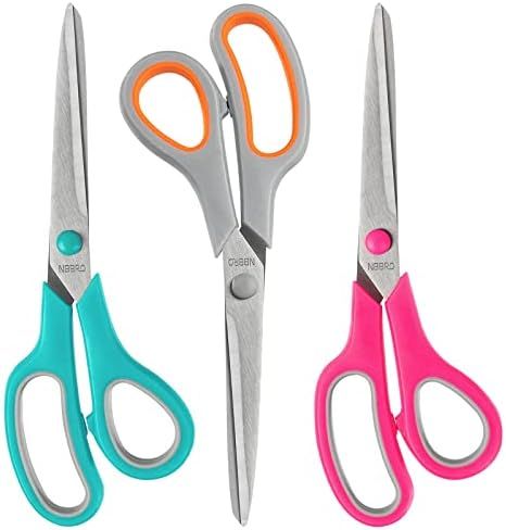 Scissors All Purpose,8.5" Multipurpose Scissors Bulk 3-Pack,Stainless Steel Sharp Scissors for Of... | Amazon (CA)