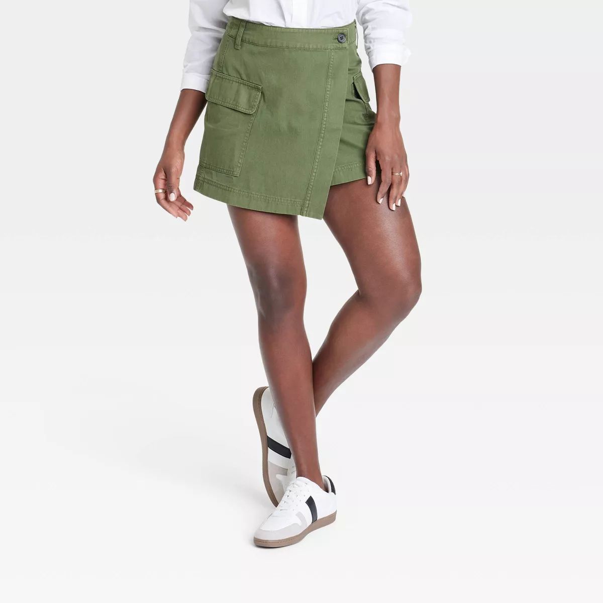 Women's Wrap Mini Skirt - Universal Thread™ Olive Green | Target